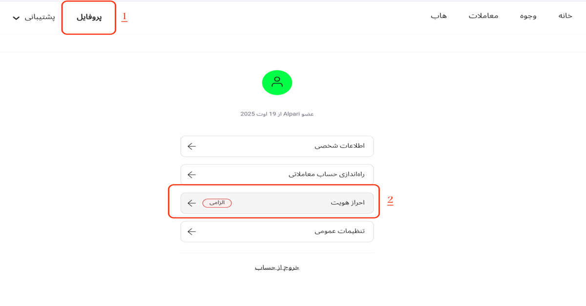 احراز هویت در آلپاری